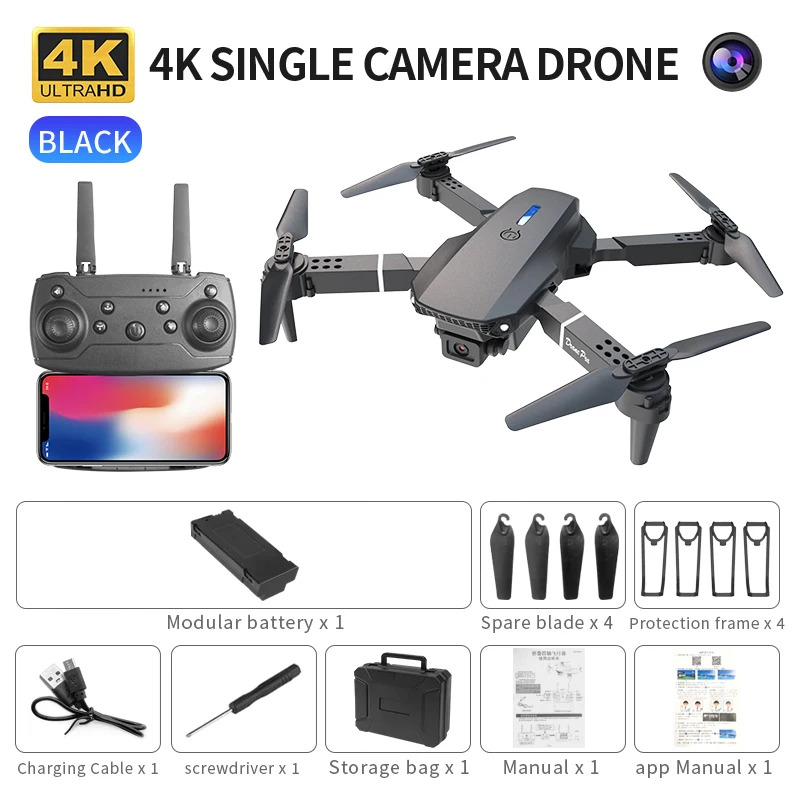 Drone Camera Hd - Il drone pieghevole intelligente E88 supporta