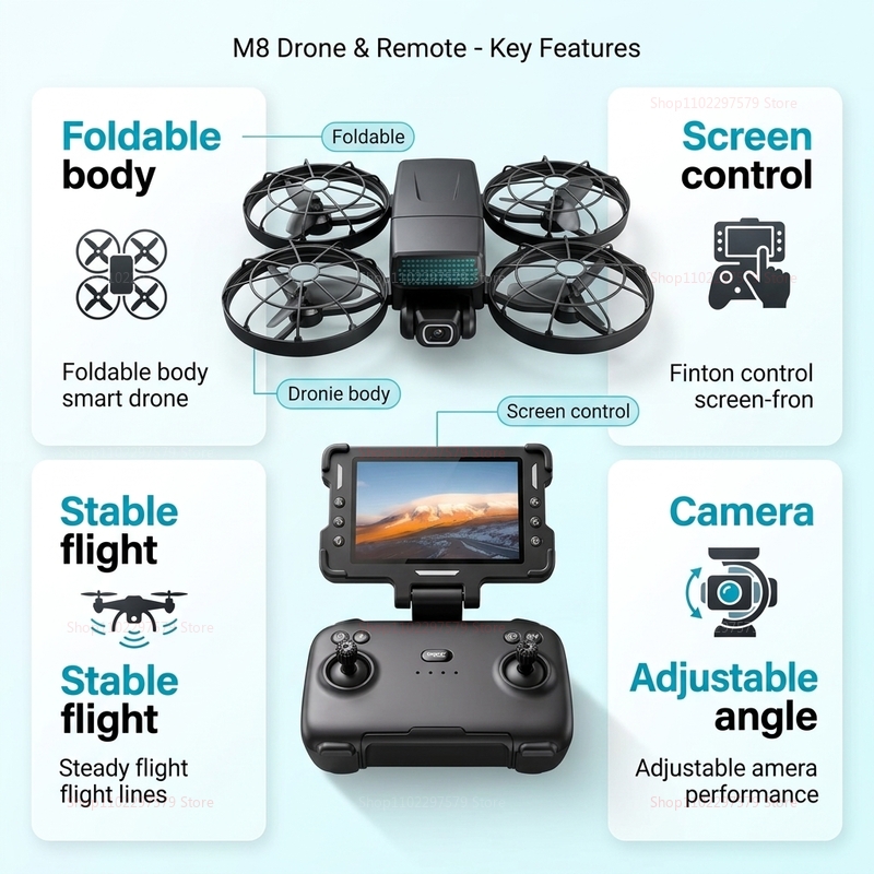 Nuovi Droni M8 GPS 8K Professi - Drone Camera Professional recensione e prezzo